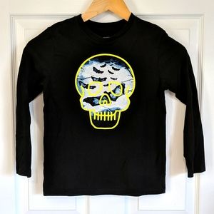 Boys GAP Skeleton head long sleeve tee Sz S (6-7)